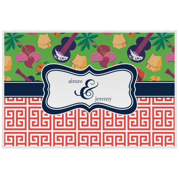 Luau Party Personalized Placemat (Back)