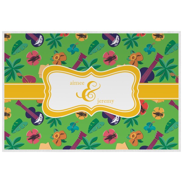 Custom Luau Party Laminated Placemat w/ Couple's Names