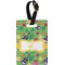 Luau Party Plastic Luggage Tag - Rectangular w/ Couple's Names