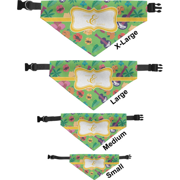 Luau Party Pet Bandana Sizes