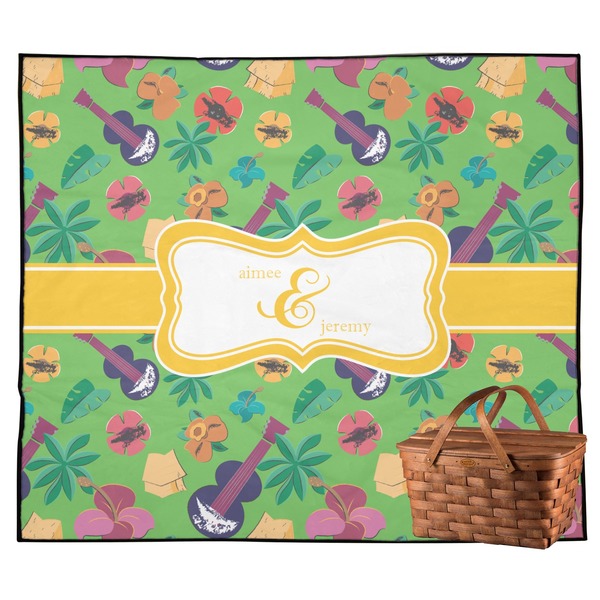 Custom Luau Party Outdoor Picnic Blanket (Personalized)