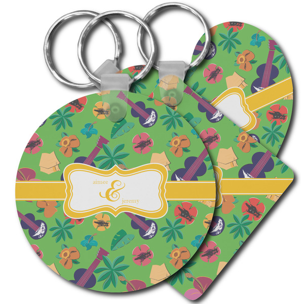 Custom Luau Party Plastic Keychain (Personalized)