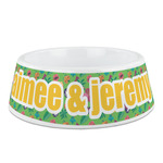 Luau Party Plastic Dog Bowl - Medium (Personalized)