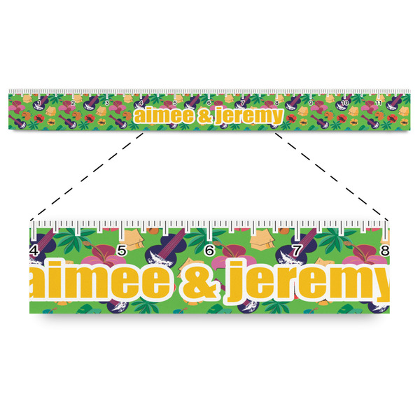 Custom Luau Party Plastic Ruler - 12" (Personalized)