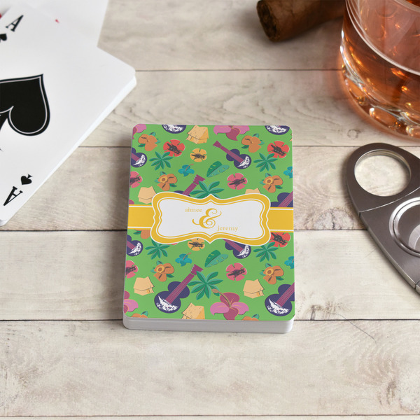 Luau Party Playing Cards - In Context