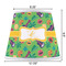 Luau Party Poly Film Empire Lampshade - Dimensions