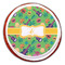 Luau Party Printed Icing Circle - Large - On Cookie