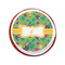Luau Party Printed Icing Circle - Small - On Cookie