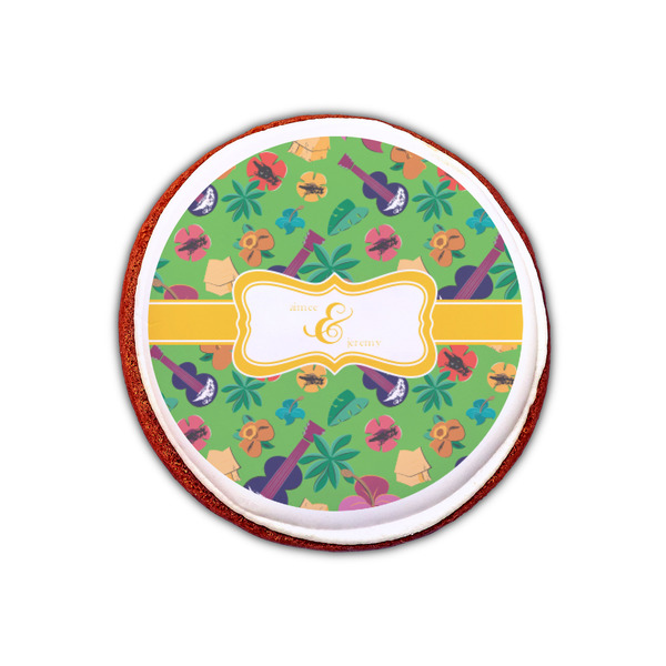 Luau Party Printed Icing Circle - XSmall - On Cookie