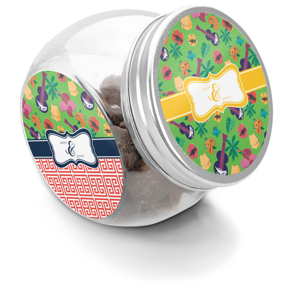 Custom Luau Party Puppy Treat Jar (Personalized)