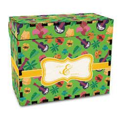 Luau Party Wood Recipe Box - Full Color Print (Personalized)