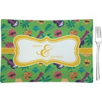 Luau Party Glass Rectangular Appetizer / Dessert Plate (Personalized)