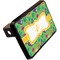 Luau Party Rectangular Car Hitch Cover w/ FRP Insert (Angle View)
