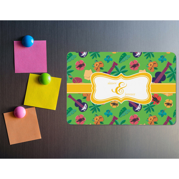 Luau Party Rectangular Fridge Magnet - LIFESTYLE