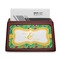 Luau Party Red Mahogany Business Card Holder - Straight