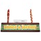Luau Party Red Mahogany Nameplates with Business Card Holder - Straight