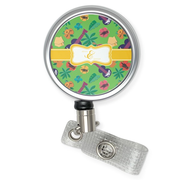 Custom Luau Party Retractable Badge Reel (Personalized)
