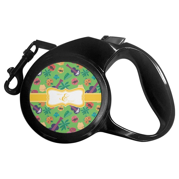 Custom Luau Party Retractable Dog Leash - Medium (Personalized)