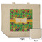 Luau Party Reusable Cotton Grocery Bag - Front & Back View