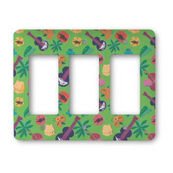 Luau Party Rocker Style Light Switch Cover - Three Switch