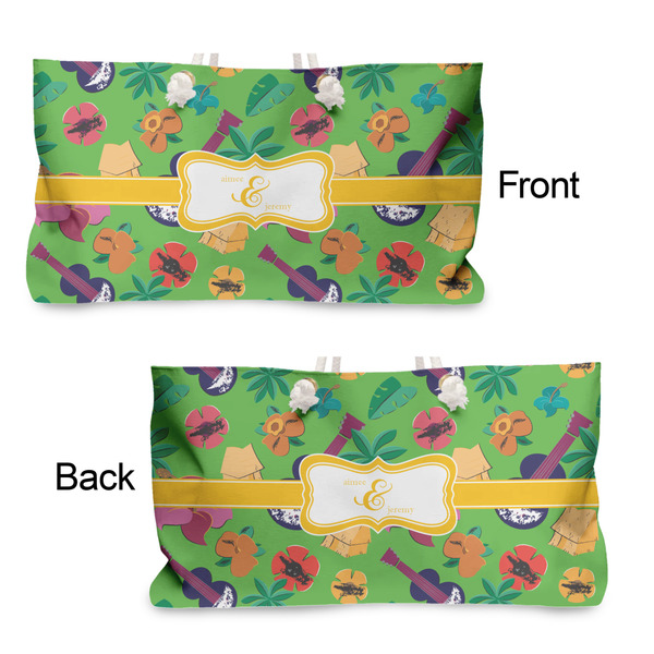 Luau Party Large Rope Tote - From & Back View