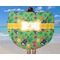Luau Party Round Beach Towel - In Use
