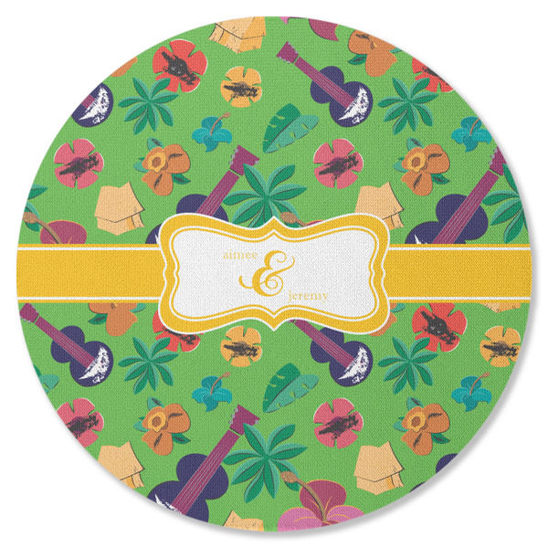 Luau Party Round Coaster Rubber Back - Single