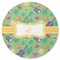 Luau Party Round Coaster Rubber Back - Single