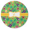 Luau Party Round Rubber Backed Coaster (Personalized)
