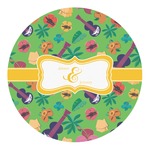 Luau Party Round Decal - Small (Personalized)