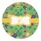 Luau Party Round Decal - XLarge (Personalized)
