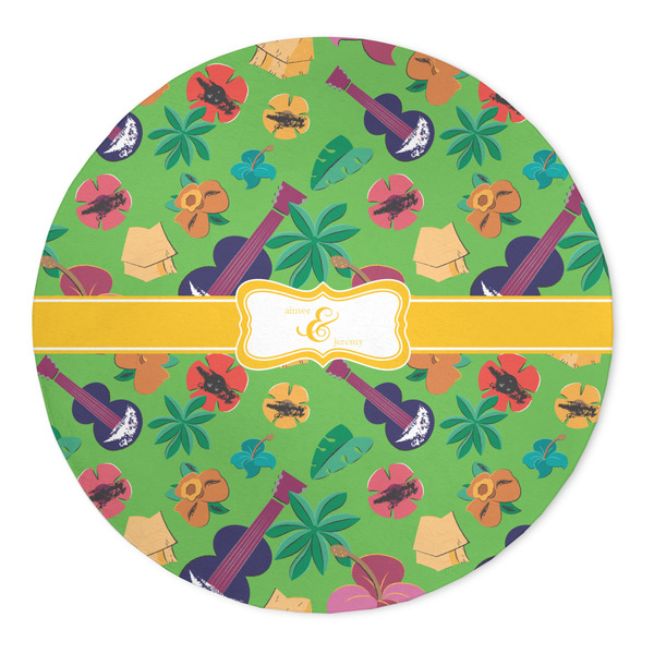 Custom Luau Party 5' Round Indoor Area Rug (Personalized)