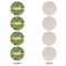 Luau Party Round Linen Placemats - APPROVAL Set of 4 (single sided)