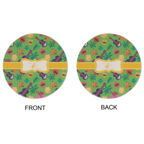 Luau Party Round Linen Placemats - APPROVAL (double sided)