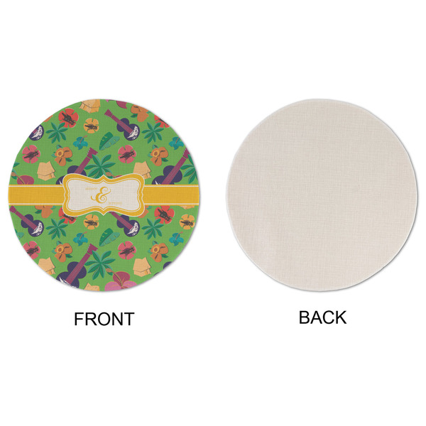 Luau Party Round Linen Placemats - APPROVAL (single sided)