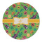 Luau Party Round Linen Placemats - FRONT (Double Sided)