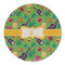 Luau Party Round Linen Placemats - FRONT (Single Sided)