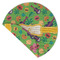 Luau Party Round Linen Placemats - Front (folded corner double sided)
