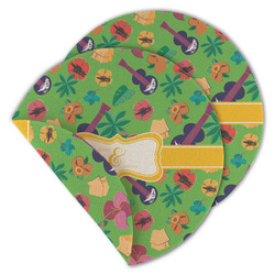 Luau Party Round Linen Placemat - Double Sided (Personalized)