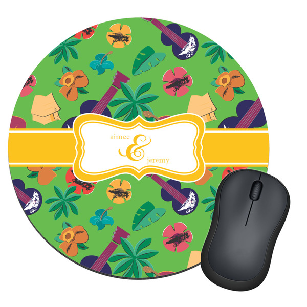 Custom Luau Party Round Mouse Pad (Personalized)