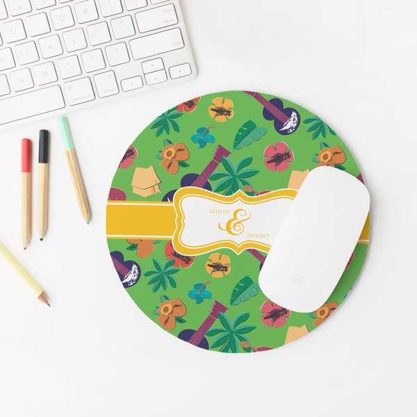 Luau Party Round Mousepad - LIFESTYLE 2