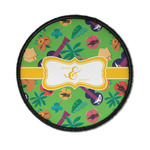 Luau Party Iron On Round Patch w/ Couple's Names