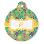 Luau Party Round Pet ID Tag - Large (Personalized)