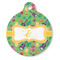 Luau Party Round Pet ID Tag - Large - Front