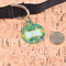 Luau Party Round Pet ID Tag - Large - In Context