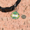 Luau Party Round Pet ID Tag - Small - In Context