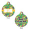 Luau Party Round Pet Tag - Front & Back