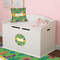 Luau Party Round Wall Decal on Toy Chest