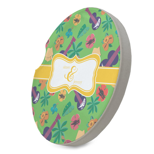 Luau Party Sandstone Car Coaster - STANDING ANGLE