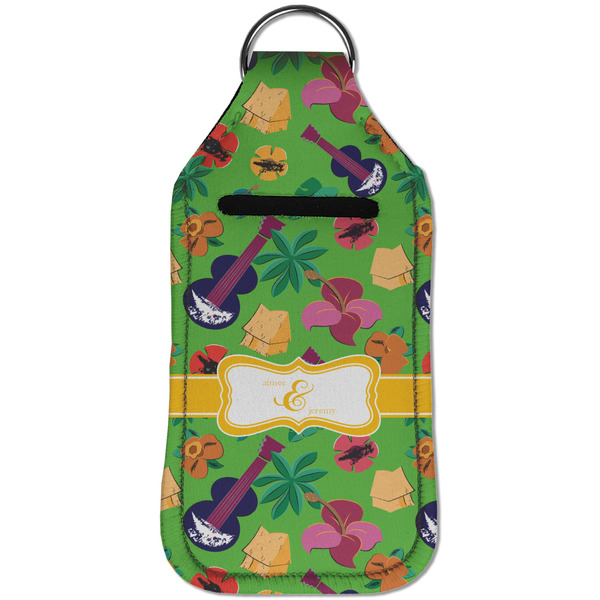 Luau Party Sanitizer Holder Keychain - Large (Front)